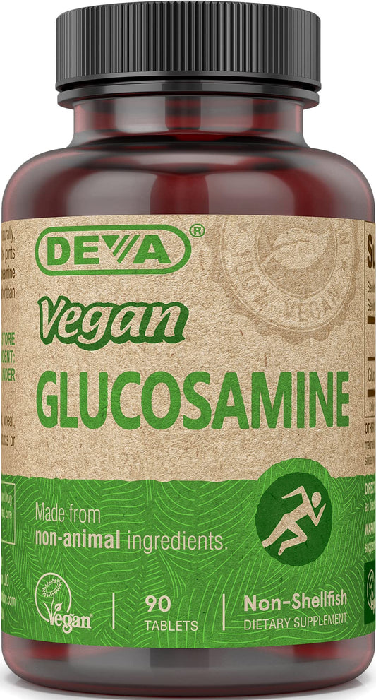 DEVA glucosamina vegana en cápsulas, botella de 90 para salud articular diaria