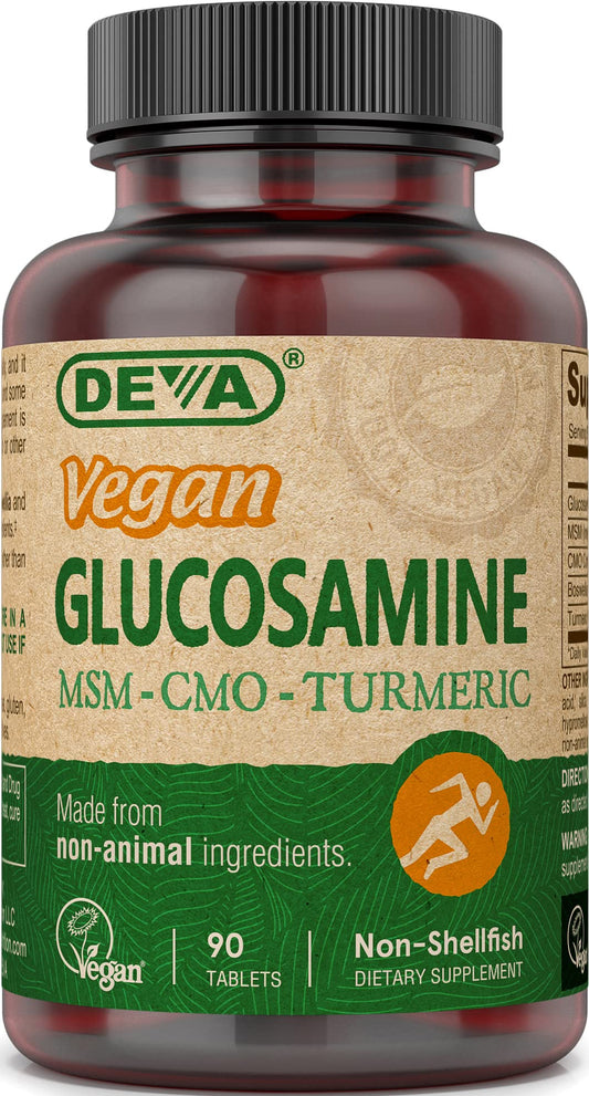 DEVA vegan glucosamine MSM CMO bottle ready for daily joint support