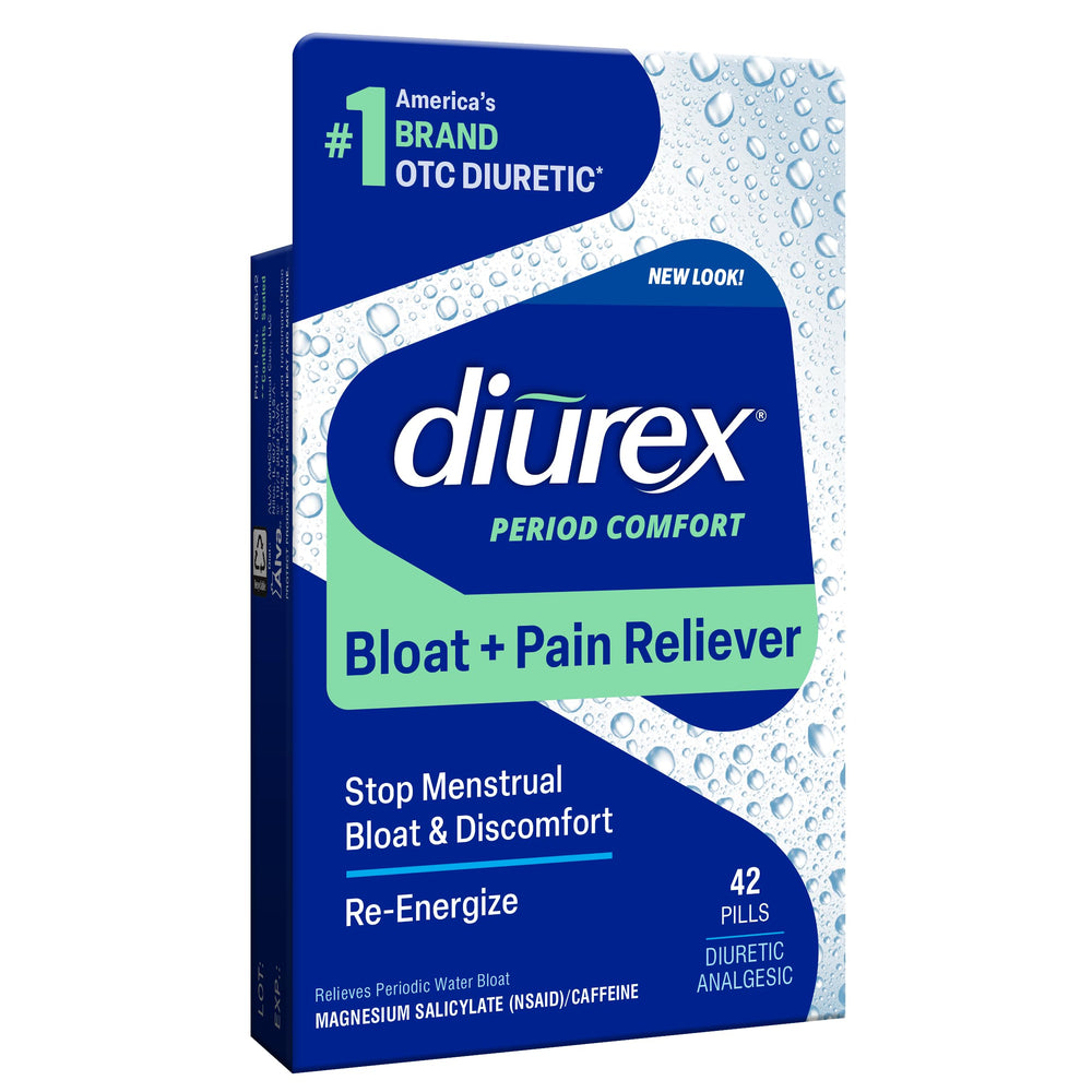 Diurex frasco frontal mostrando etiqueta clara y alivio de hinchazón