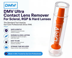 Tubo de almacenamiento transparente DMV Ultra protegiendo el aplicador entre usos