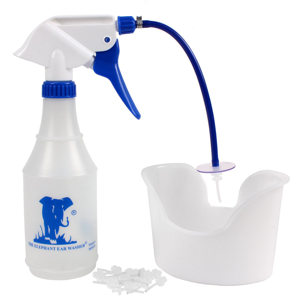 Doctor Easy frontal del kit mostrando botella, puntas y cuenca, limpieza organizada