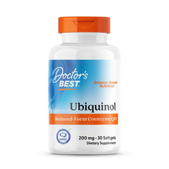 Doctor's BEST frasco frontal con Kaneka Ubiquinol mostrando beneficio de absorción