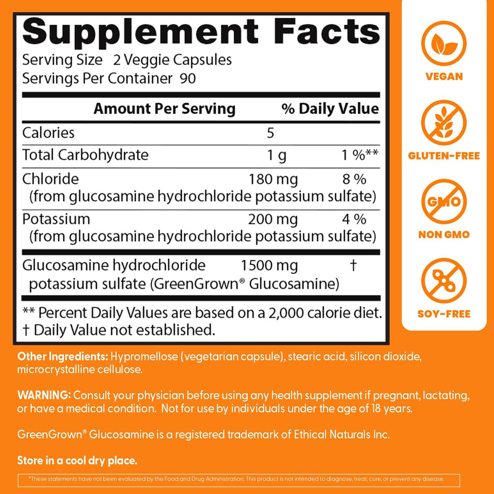 Proceso de fermentación patentado para glucosamina de origen vegetal.
