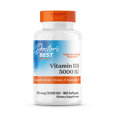 Doctor's Best frasco frontal mostrando 180 cápsulas y beneficios de dosis alta