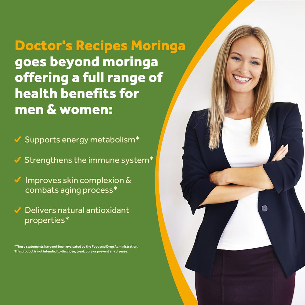 Doctor's Recipes polvo de moringa textura fina con aspecto puro