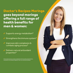 Doctor's Recipes polvo de moringa textura fina con aspecto puro