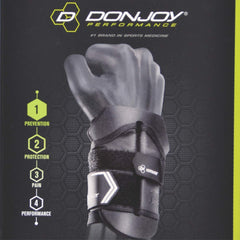 DonJoy Performance detalle de las correas dobles para mayor estabilidad