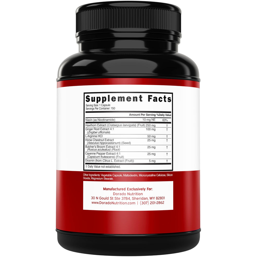 DORADO NUTRITION etiqueta con lista de ingredientes clave para transparencia y confianza