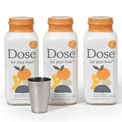 Dose for Your Liver vista frontal del pack que destaca envases y marca, soporte de almacenamiento