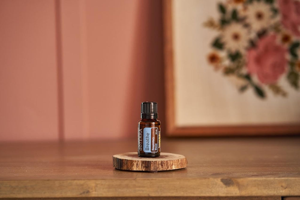 doTERRA Breathe en exterior sobre pañuelo para uso en viajes