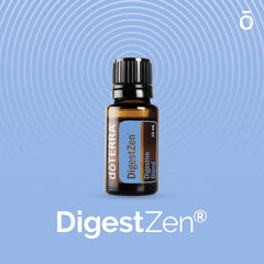 doTERRA DigestZen aplicado en abdomen con masaje reconfortante