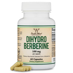 Double Wood botella frontal de Dihydroberberine con diseño y ventaja de absorción