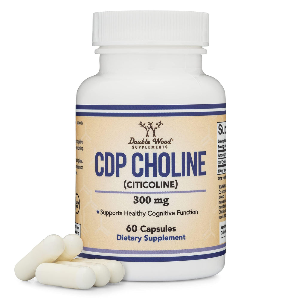 Double Wood CDP Choline frente del envase mostrando el etiquetado y beneficios