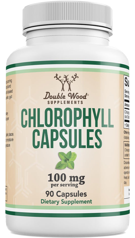 Double Wood Supplements frasco frontal mostrando 90 cápsulas y claridad del producto
