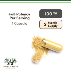 Double Wood CoQ10 liposomal caja externa de aspecto premium