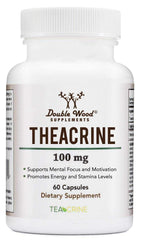 Double Wood Supplements frasco frontal mostrando etiqueta y beneficio energía sostenida