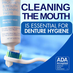 Dr. B Cleanadent tubo abierto con textura de pasta que facilita limpieza suave