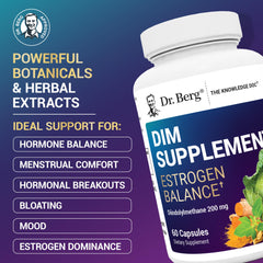 etiqueta nutricional de Dr. Berg DIM con información clara y confianza