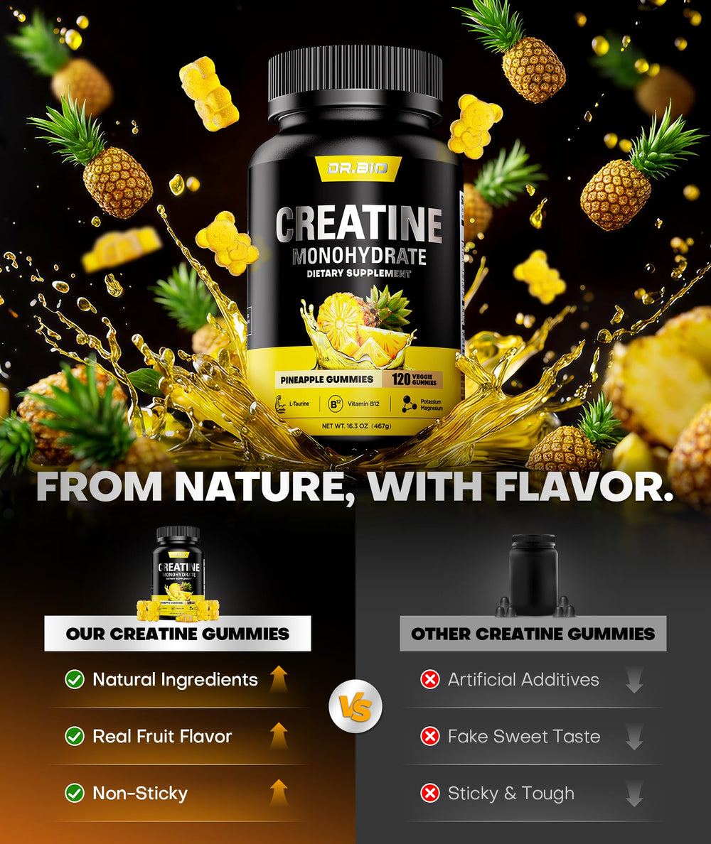 DR.BIO etiqueta de ingredientes con creatina y cofactores visibles