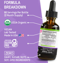 DR. BO lista de ingredientes naturales y libre de alérgenos comunes
