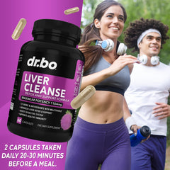 DR. BO cápsulas junto a un plato para mostrar apoyo digestivo