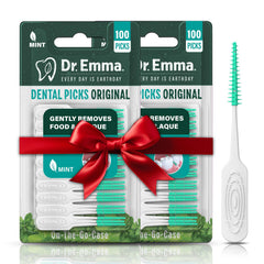 Dr. Emma paquete frontal mostrando 200 picks y beneficio de limpieza rápida