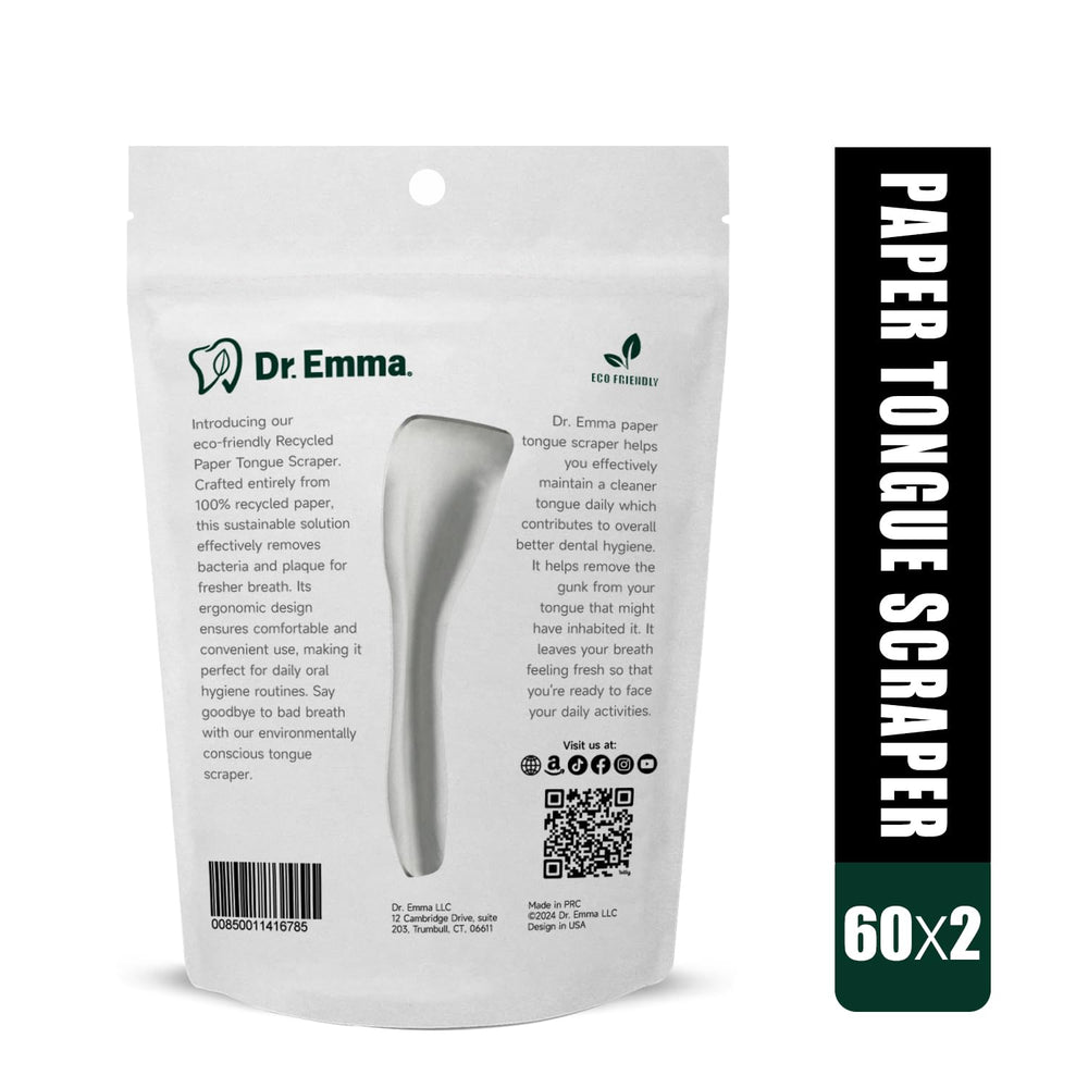 Dr. Emma tamaño comparativo del raspador práctico para viaje