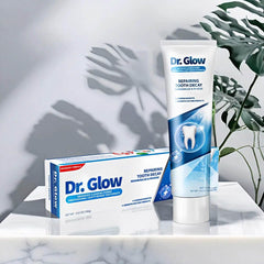 Dr. Glow etiqueta informativa con ingredientes y modo de empleo claro