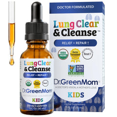 Dr Green Mom frente del envase mostrando botella y caja para tranquilidad