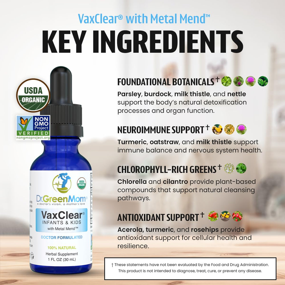 Dr. Green Mom ingredientes orgánicos pulverizados resaltando pureza