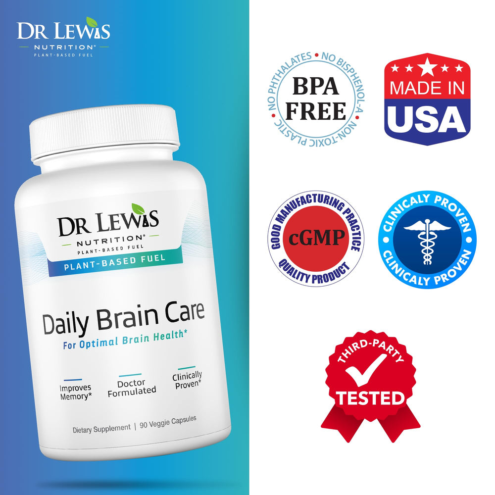 Dr Lewis etiqueta con lista de ingredientes y beneficios clave