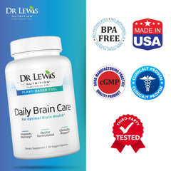 Dr Lewis etiqueta con lista de ingredientes y beneficios clave