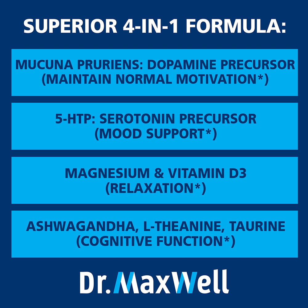 Dr. Maxwell cápsula en mano para comparar tamaño y dosificación práctica