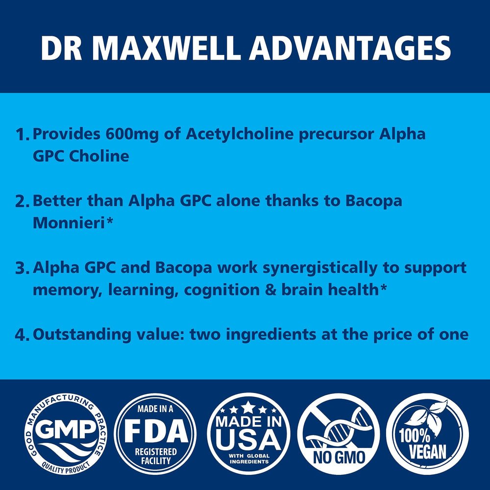 Dr. Maxwell cápsula textura y color cerca, beneficio: apariencia de calidad y pureza