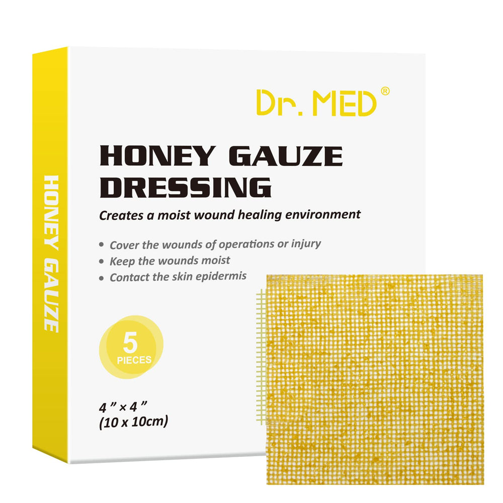 Dr. Med apósito gasa Manuka vista frontal, protección limpia