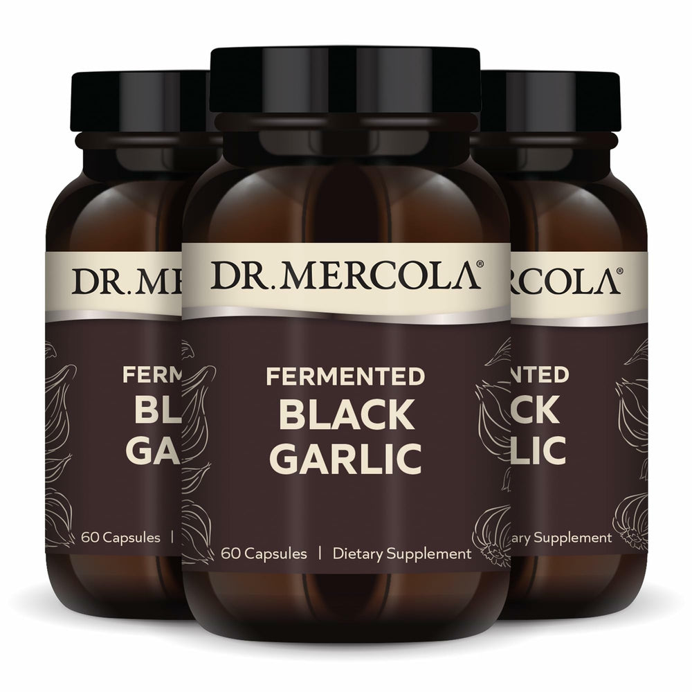 Dr. Mercola frasco frontal que muestra diseño y cantidad, confianza en calidad