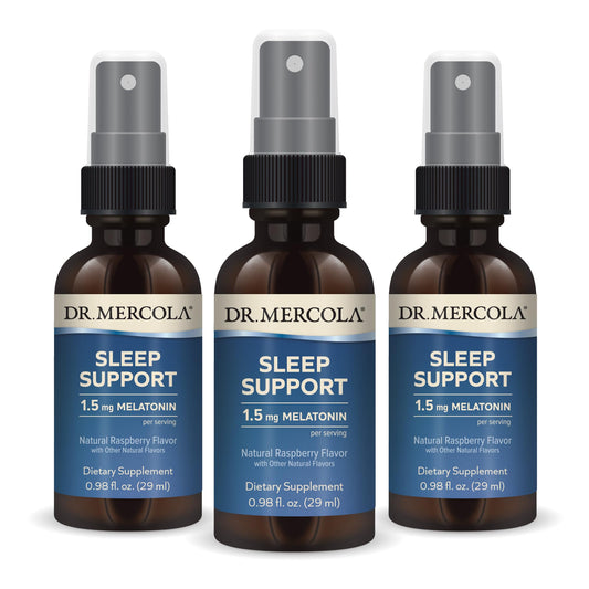 Dr. Mercola Apoyo para Dormir con Melatonina, botella, ayuda al descanso