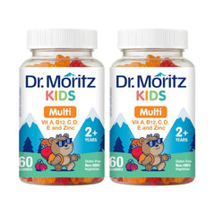 DR. MORITZ frasco frontal mostrando el pack de gomitas y conveniencia
