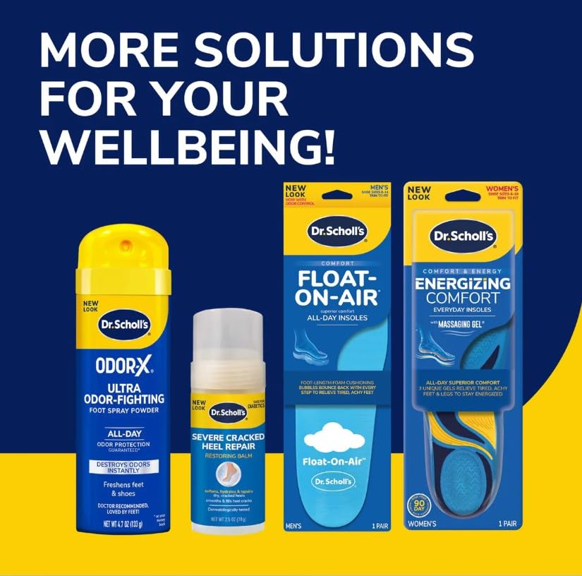 Dr. Scholl's persona caminando con plantillas demostrando confort diario