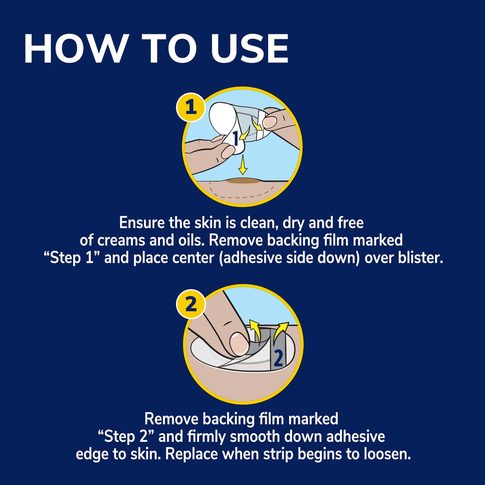 Dr. Scholl's gota de agua sobre la superficie demostrando sello resistente al agua