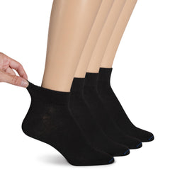Dr. Scholl's frente del paquete de 4 pares color negro, comodidad diaria