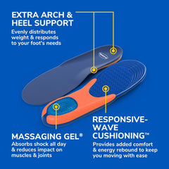 Dr. Scholl's plantilla colocada en zapato de trabajo para soporte prolongado
