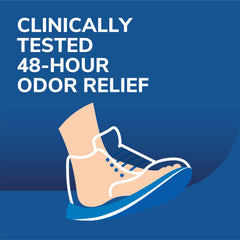 Dr. Scholl's polvo espolvoreado dentro del zapato para controlar humedad