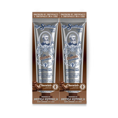 Dr. Sheffield's vista frontal del empaque mostrando sabor chocolate y pack de 2, confianza natural