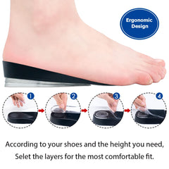 Dr. Shoesert plantilla dentro de zapato demostrando invisibilidad y discreción