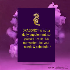 DRAGONX botella con lista de ingredientes clave para confianza