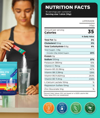 Dralot Nutrition sobre en mano para comparar tamaño, fácil de llevar