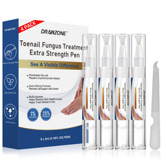 Drawzone envase frontal mostrando diseño y portabilidad para tratamiento de uñas