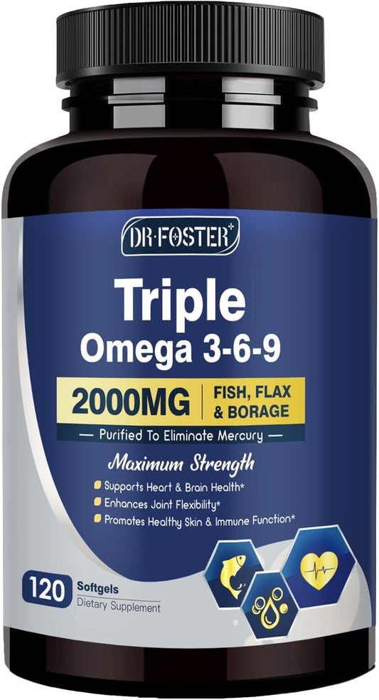 DRFOSTER envase frontal 120 softgels mostrando la presentación y dosis
