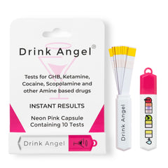 Drink Angel cápsula llavero neon pink, fácil de llevar y visible